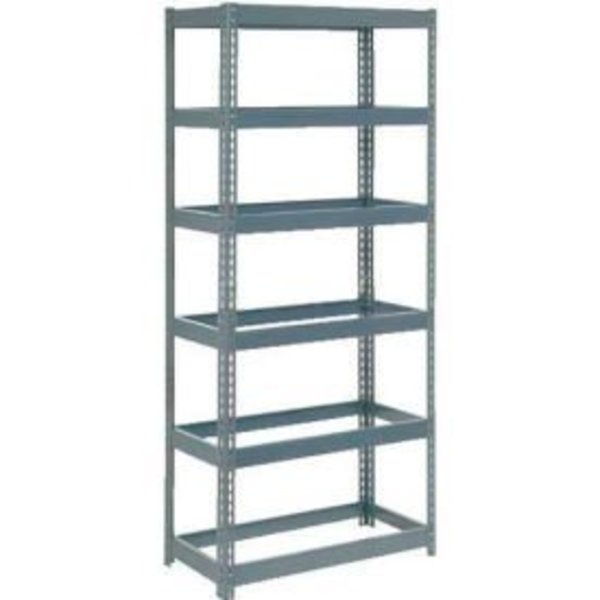 Global Equipment Extra Heavy Duty Shelving 36"W x 12"D x 72"H With 6 Shelves, No Deck, Gray 717054